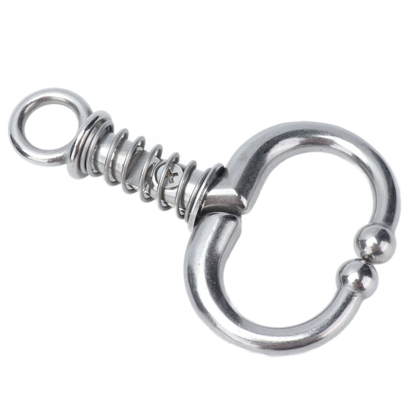 Cattle Nose Ring Stainless Steel Cattle Nose Clamp Bull Cow W Spring Nose Ring for FarmS - view 2