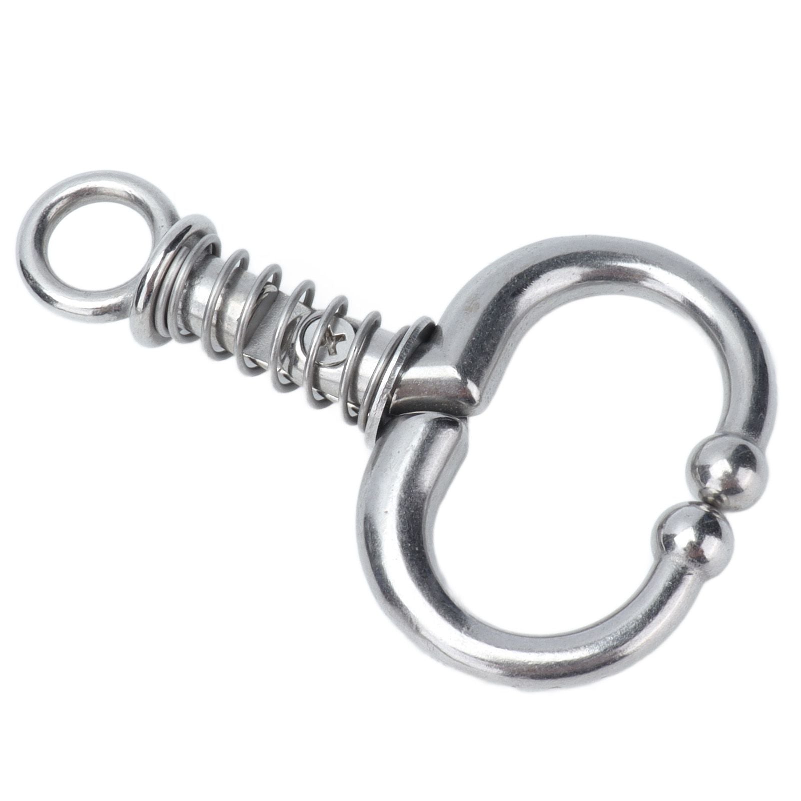 Cattle Nose Ring Stainless Steel Cattle Nose Clamp Bull Cow W Spring Nose Ring for FarmS - view 2