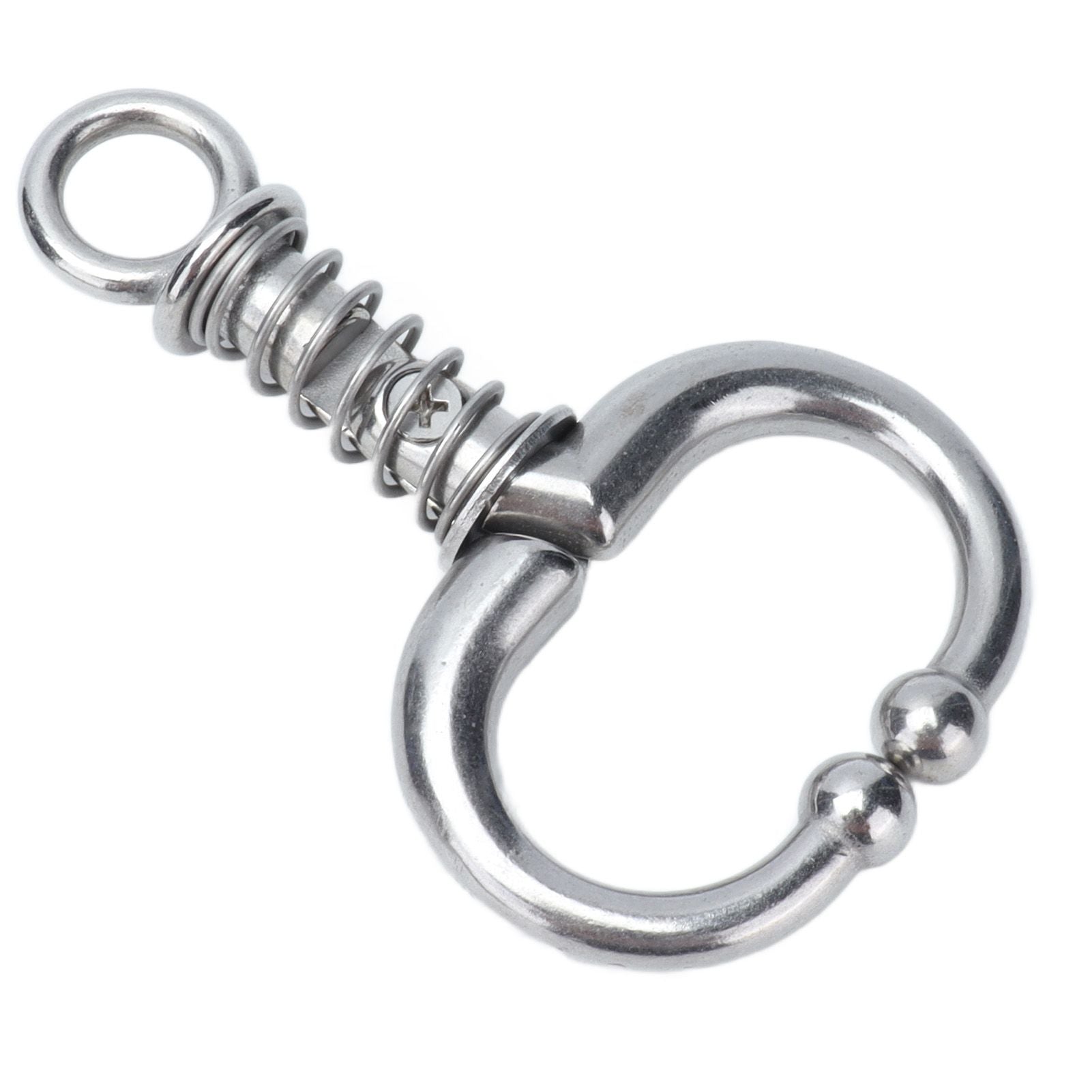 Cattle Nose Ring Stainless Steel Cattle Nose Clamp Bull Cow W Spring Nose Ring for FarmS - view 3
