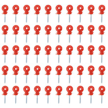 50PCS Fence Insulator Screw In Rainproof Sun Protection Plastic Steel Electric Fence Insulators for Electronic Fence Red