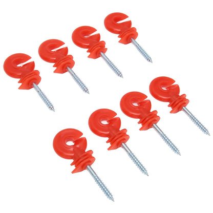 50PCS Fence Insulator Screw In Rainproof Sun Protection Plastic Steel Electric Fence Insulators for Electronic Fence Red - view 2