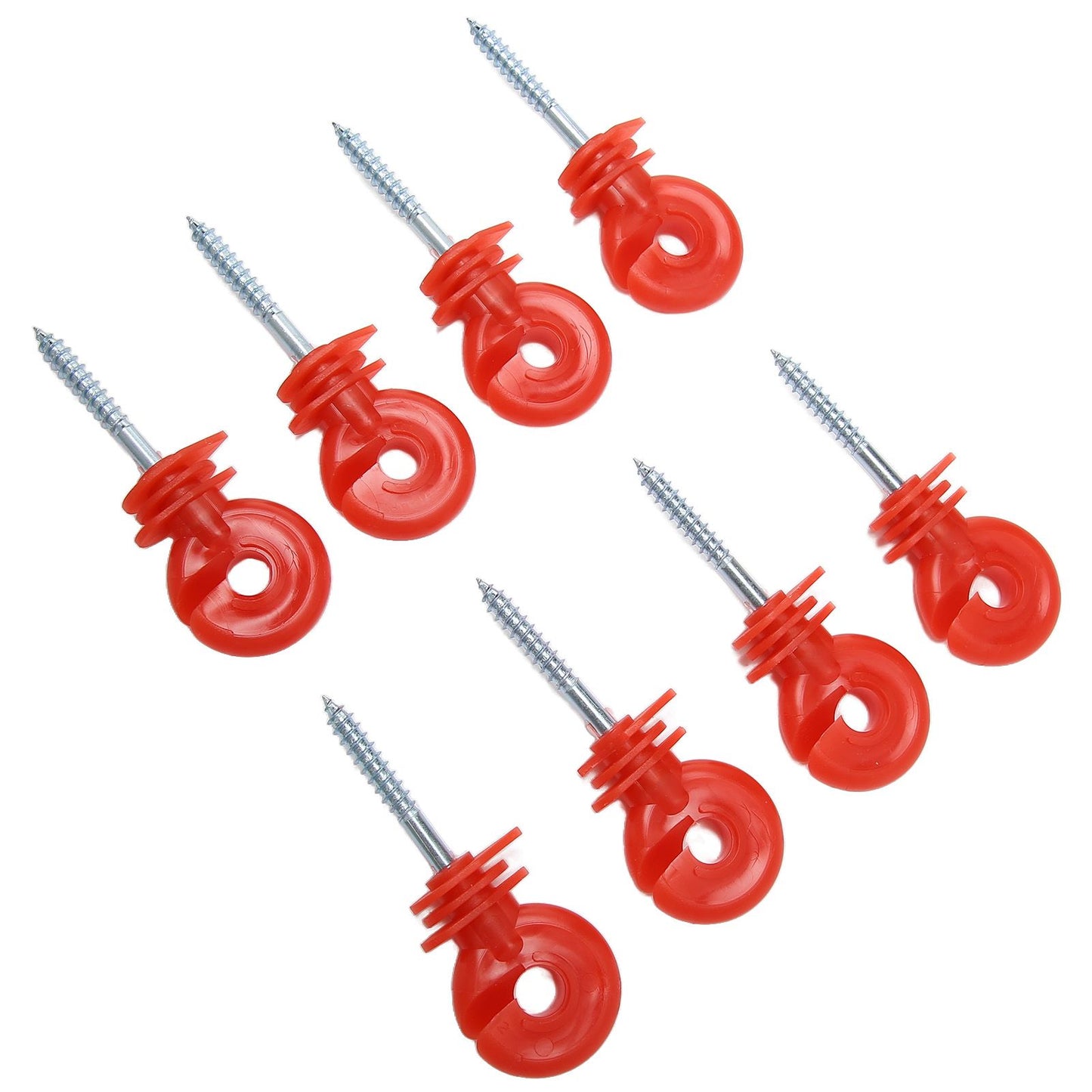 50PCS Fence Insulator Screw In Rainproof Sun Protection Plastic Steel Electric Fence Insulators for Electronic Fence Red - view 3