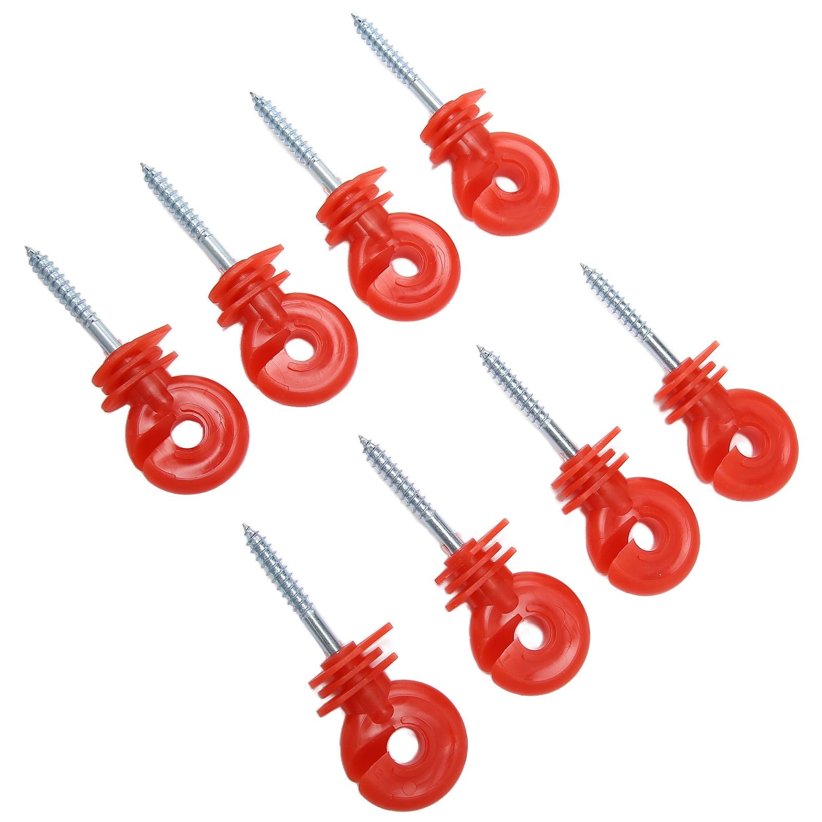 50PCS Fence Insulator Screw In Rainproof Sun Protection Plastic Steel Electric Fence Insulators for Electronic Fence Red - view 3