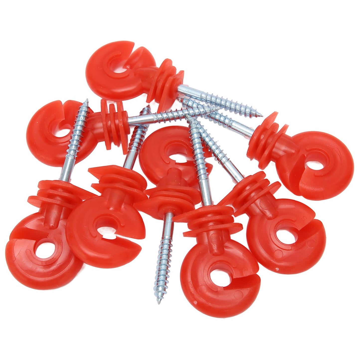 50PCS Fence Insulator Screw In Rainproof Sun Protection Plastic Steel Electric Fence Insulators for Electronic Fence Red - view 4