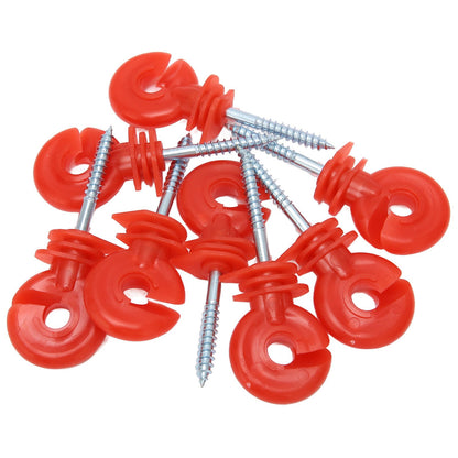 50PCS Fence Insulator Screw In Rainproof Sun Protection Plastic Steel Electric Fence Insulators for Electronic Fence Red - view 4
