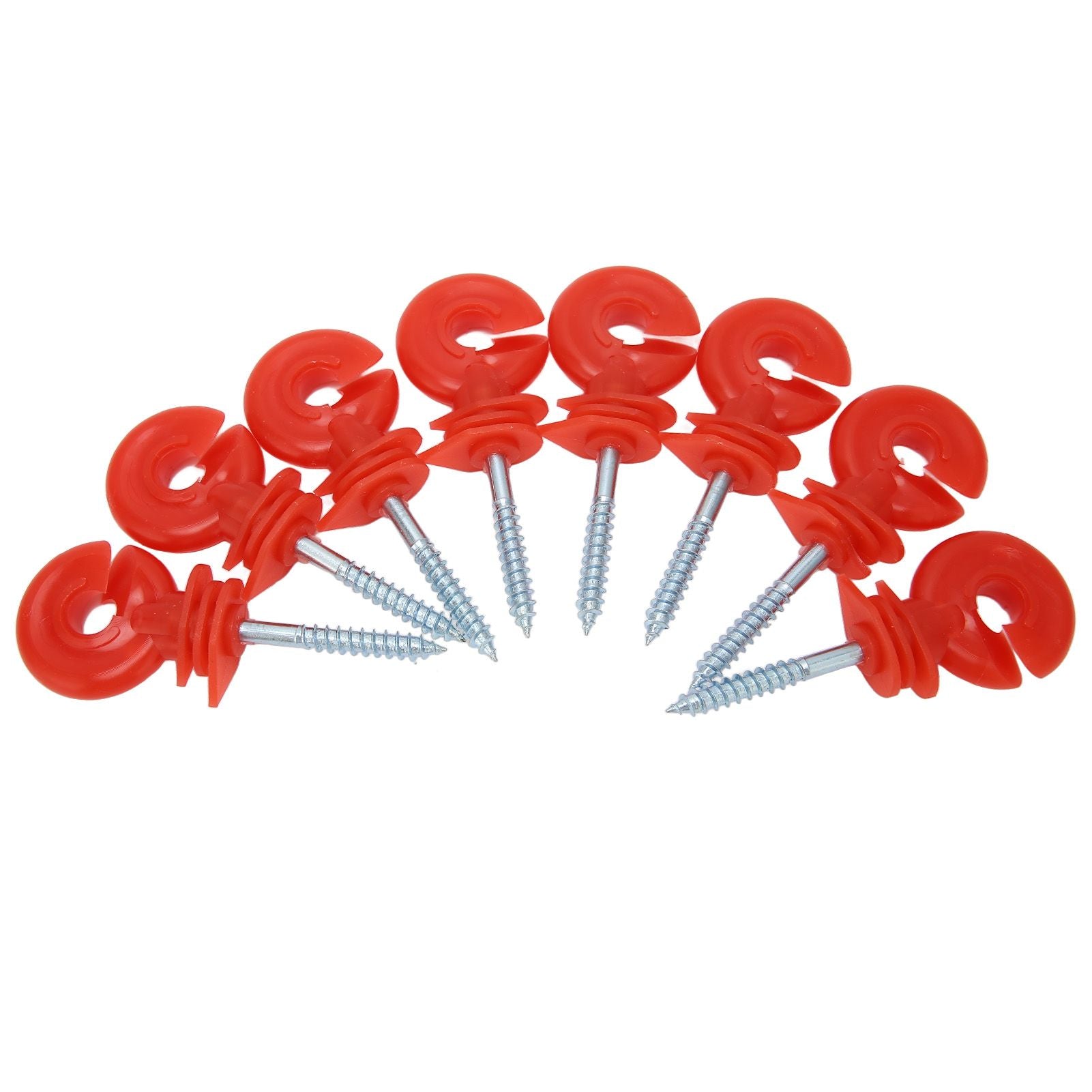 50PCS Fence Insulator Screw In Rainproof Sun Protection Plastic Steel Electric Fence Insulators for Electronic Fence Red - view 5