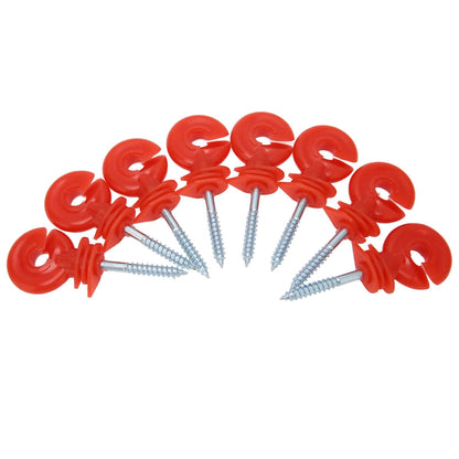 50PCS Fence Insulator Screw In Rainproof Sun Protection Plastic Steel Electric Fence Insulators for Electronic Fence Red - view 5