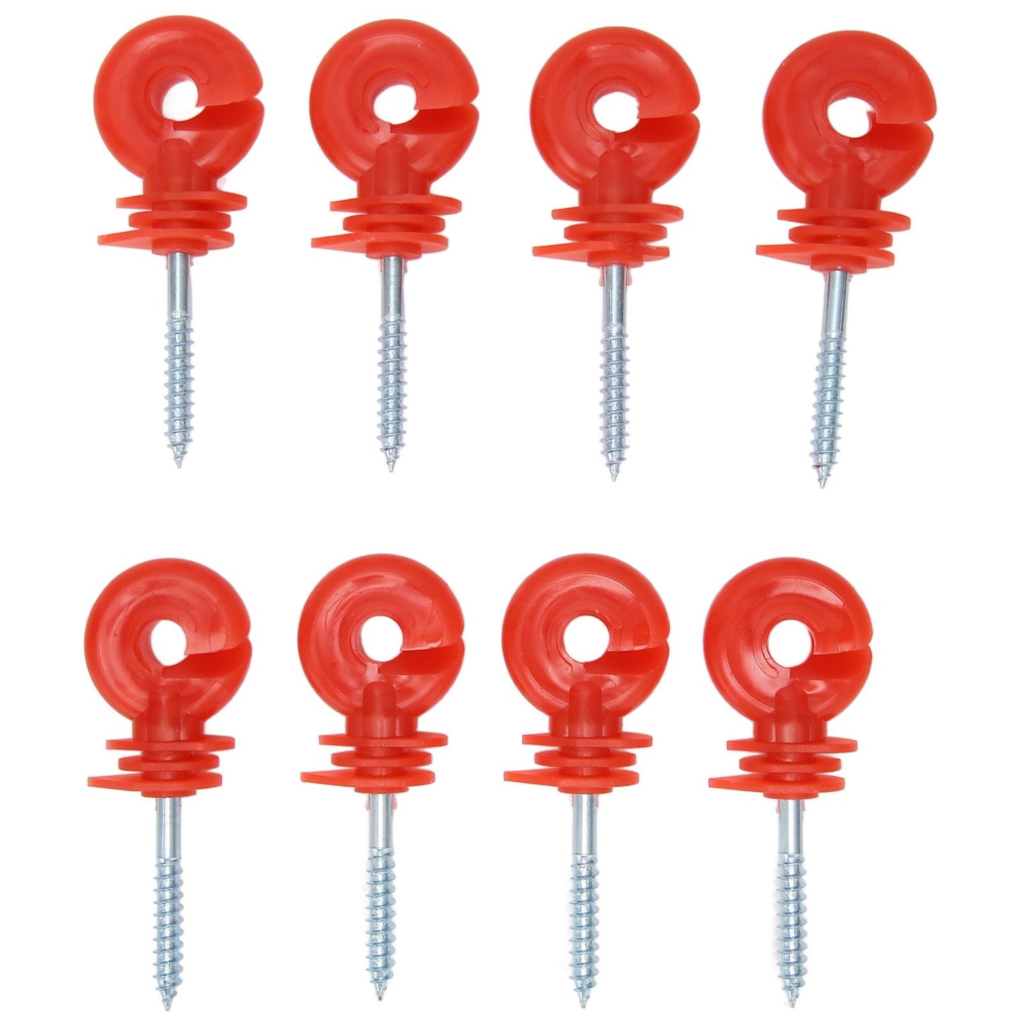 50PCS Fence Insulator Screw In Rainproof Sun Protection Plastic Steel Electric Fence Insulators for Electronic Fence Red - view 6