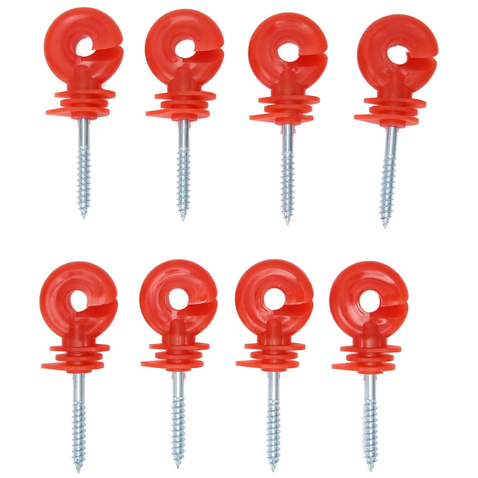 50PCS Fence Insulator Screw In Rainproof Sun Protection Plastic Steel Electric Fence Insulators for Electronic Fence Red - view 6