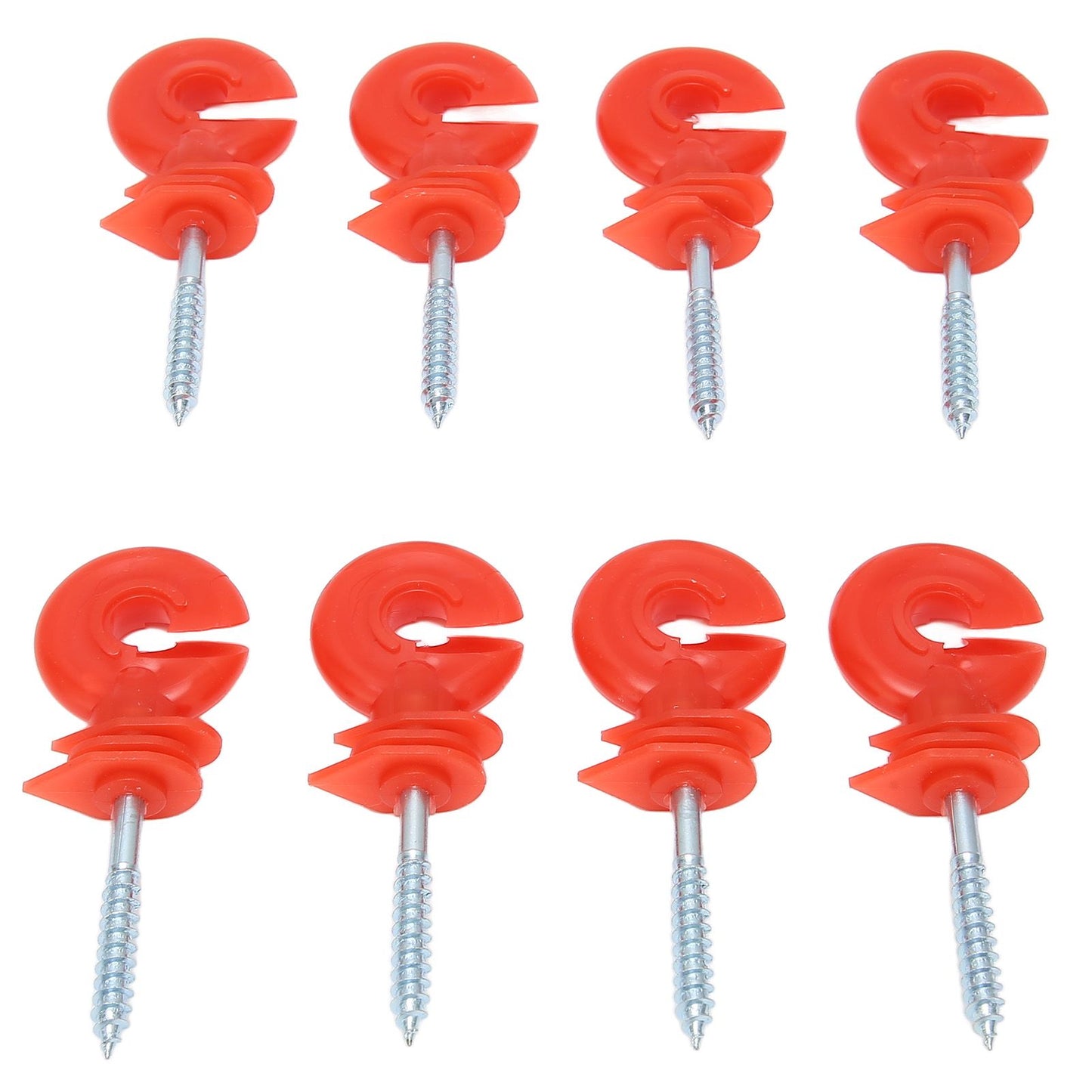50PCS Fence Insulator Screw In Rainproof Sun Protection Plastic Steel Electric Fence Insulators for Electronic Fence Red - view 7