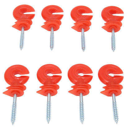 50PCS Fence Insulator Screw In Rainproof Sun Protection Plastic Steel Electric Fence Insulators for Electronic Fence Red - view 7