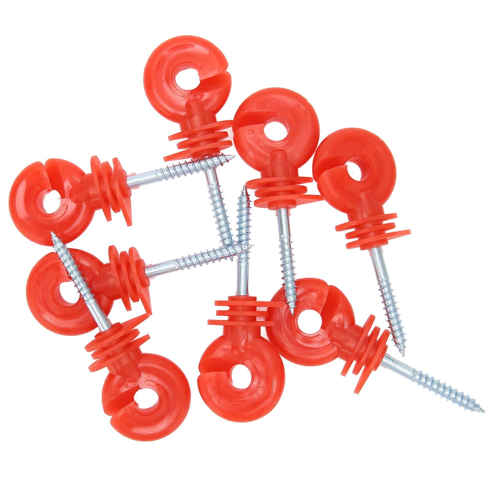 50PCS Fence Insulator Screw In Rainproof Sun Protection Plastic Steel Electric Fence Insulators for Electronic Fence Red - view 8