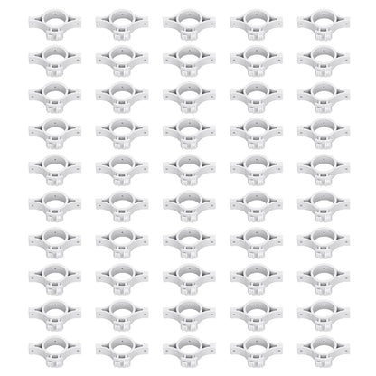 50pcs Electric Fence Insulators Pulse Electric Fence Terminal Rod Insulators with 3.2cm Hole for Farm Gray