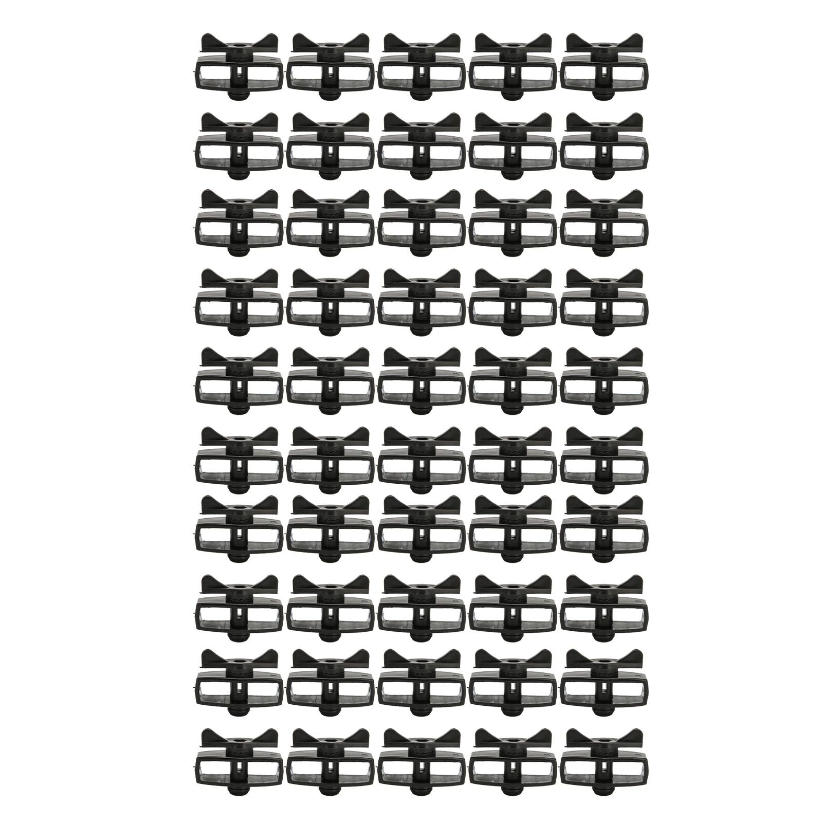 50Pcs Electric Fence Wire Tightener Portable Garden Electronic Fence Alloy Wire Tensioner Black