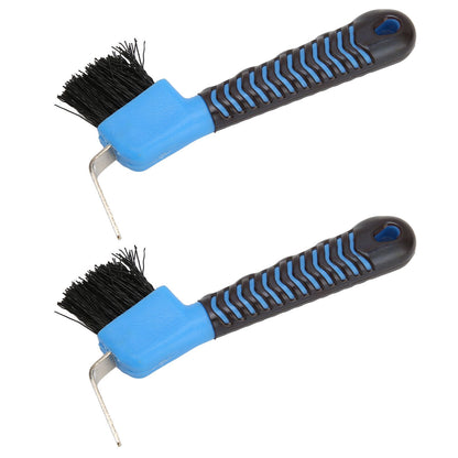 2Pcs Horse Hoof Pick Brushes Horse Hoof Cleaning Tool with Soft Touch Rubber Handle for Horse Stable - view 2