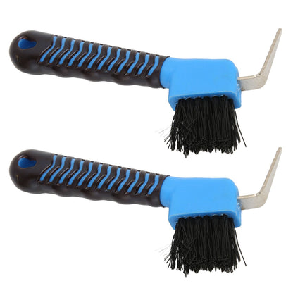 2Pcs Horse Hoof Pick Brushes Horse Hoof Cleaning Tool with Soft Touch Rubber Handle for Horse Stable - view 4