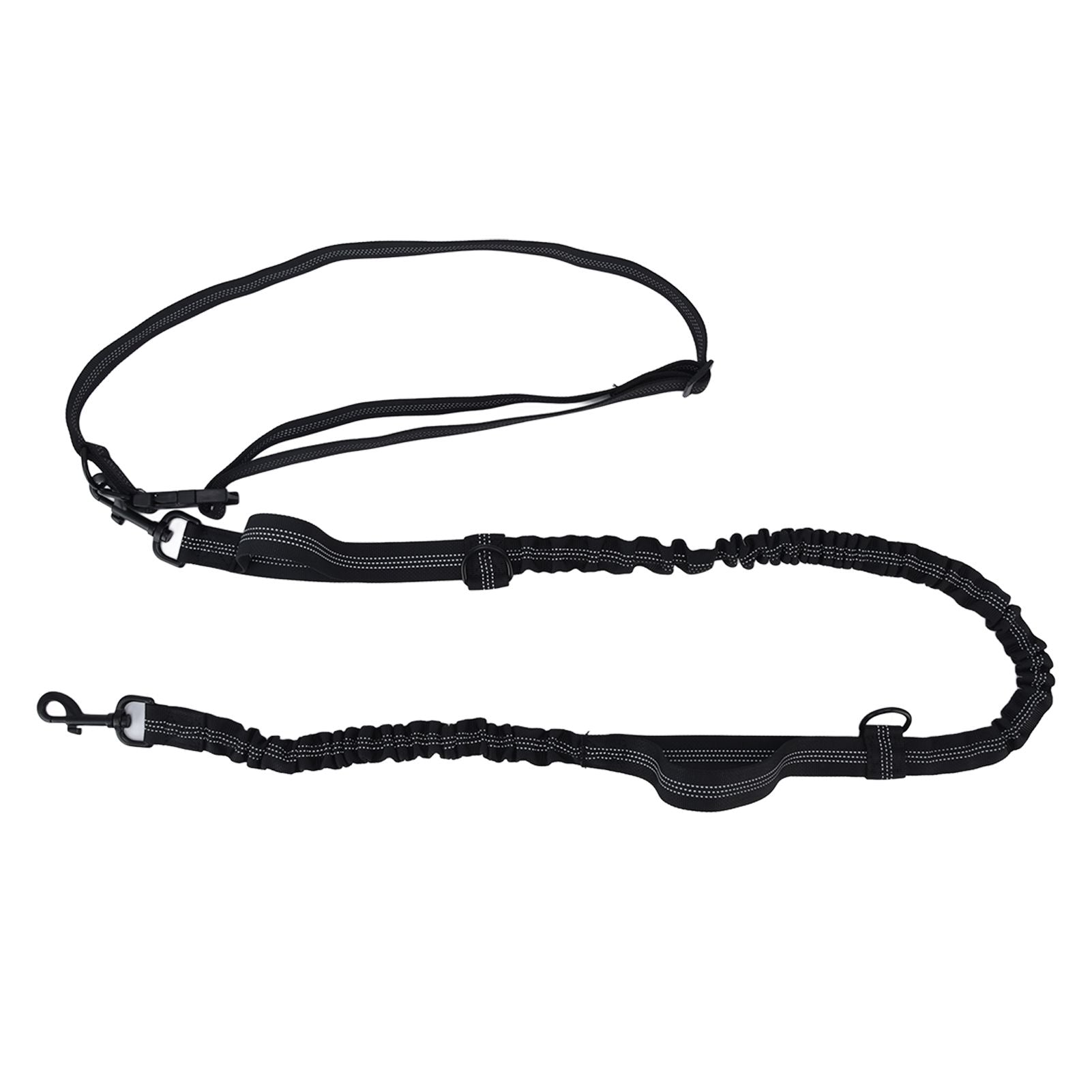 Pet Leash Reflective Retractable Portable Adjustable Dog Traction Rope for Pets Dogs Black
