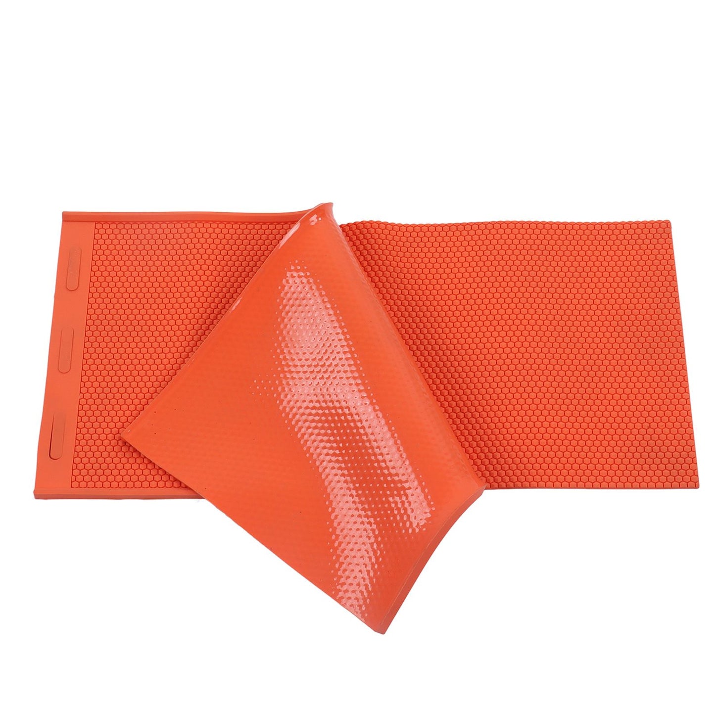 2pcs 5.4mm Beeswax Press Sheet Mould Foundation Foldable Silicone Beeswax Mold for Beekeeping Orange - view 6