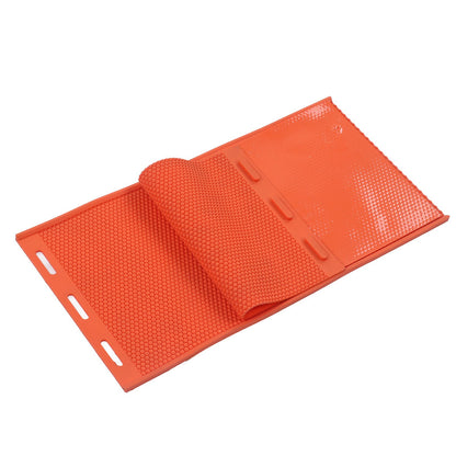 2pcs 5.4mm Beeswax Press Sheet Mould Foundation Foldable Silicone Beeswax Mold for Beekeeping Orange - view 9