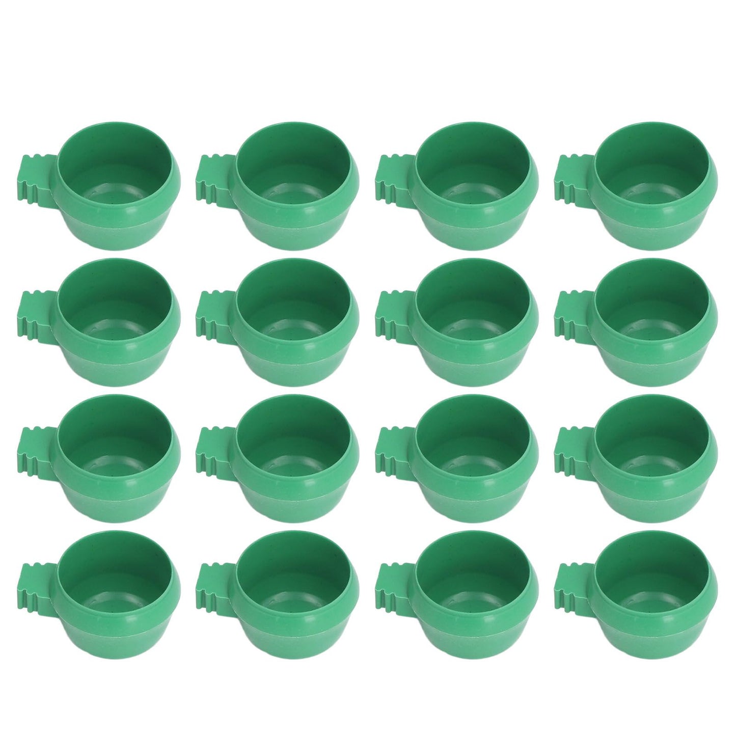 25Pcs Mini Bird Parrots Food Water Bowl Inlay Installation Round Green Parrots Small Food Water Bowl for Farms Home S - view 2