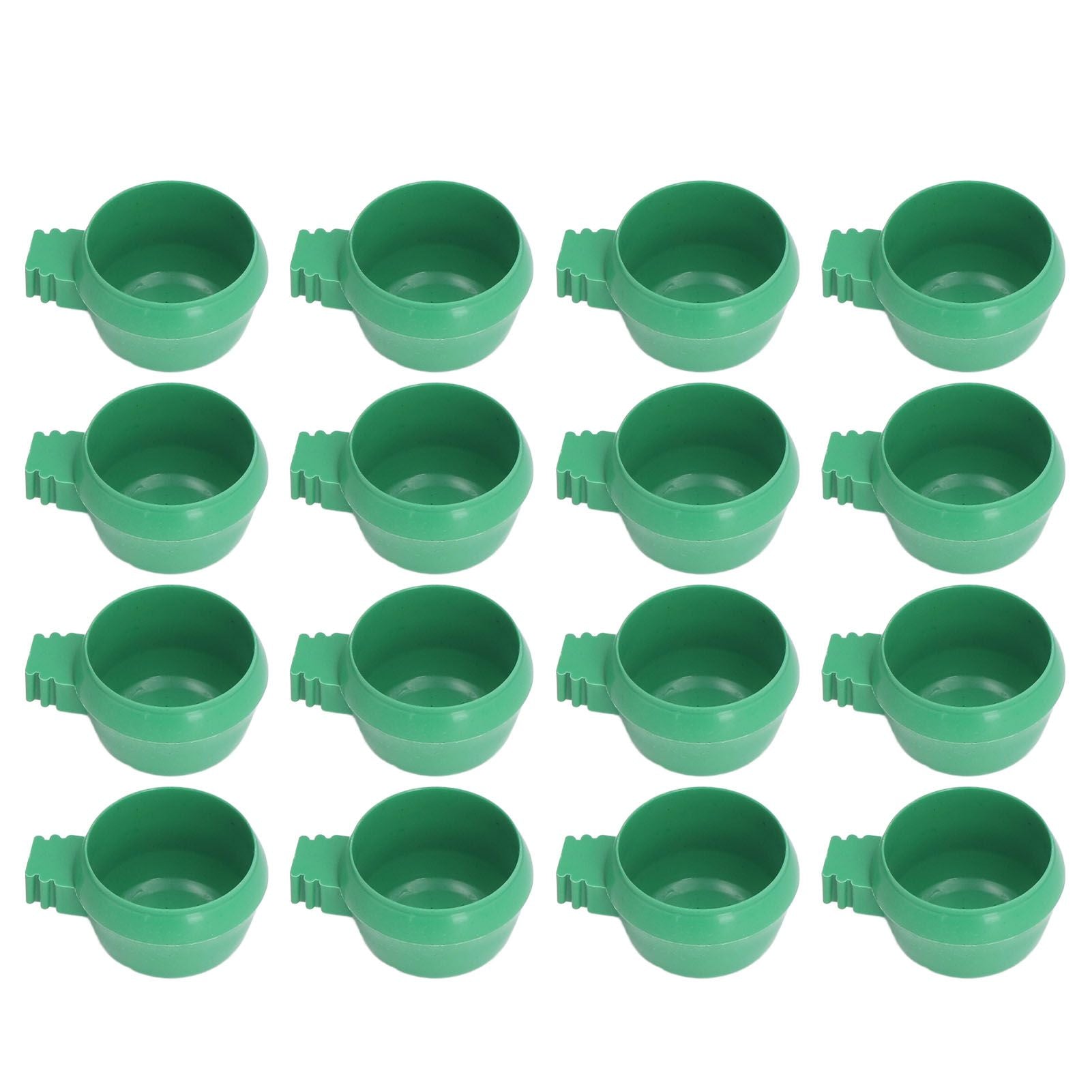 25Pcs Mini Bird Parrots Food Water Bowl Inlay Installation Round Green Parrots Small Food Water Bowl for Farms Home S - view 2