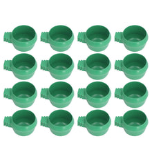 25Pcs Mini Bird Parrots Food Water Bowl Inlay Installation Round Green Parrots Small Food Water Bowl for Farms Home S - view 2