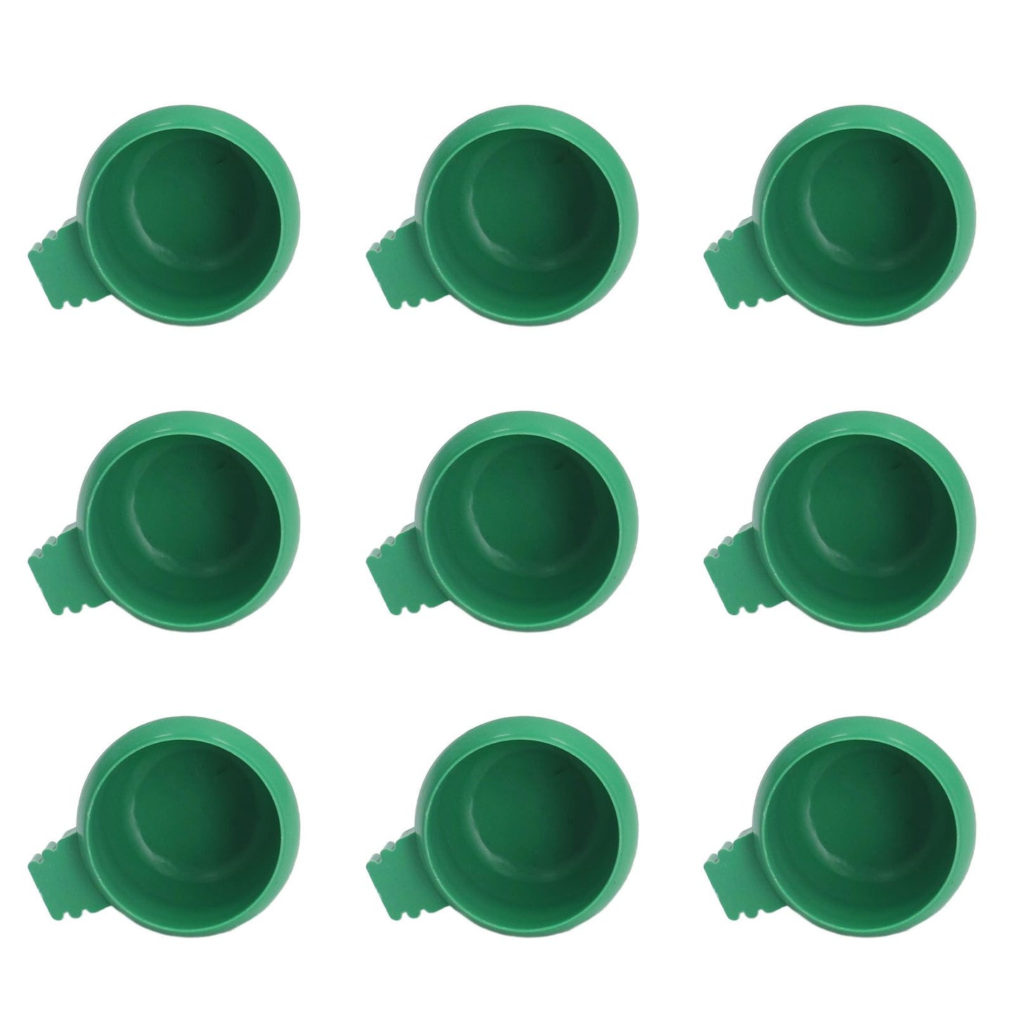 25Pcs Mini Bird Parrots Food Water Bowl Inlay Installation Round Green Parrots Small Food Water Bowl for Farms Home S - view 3