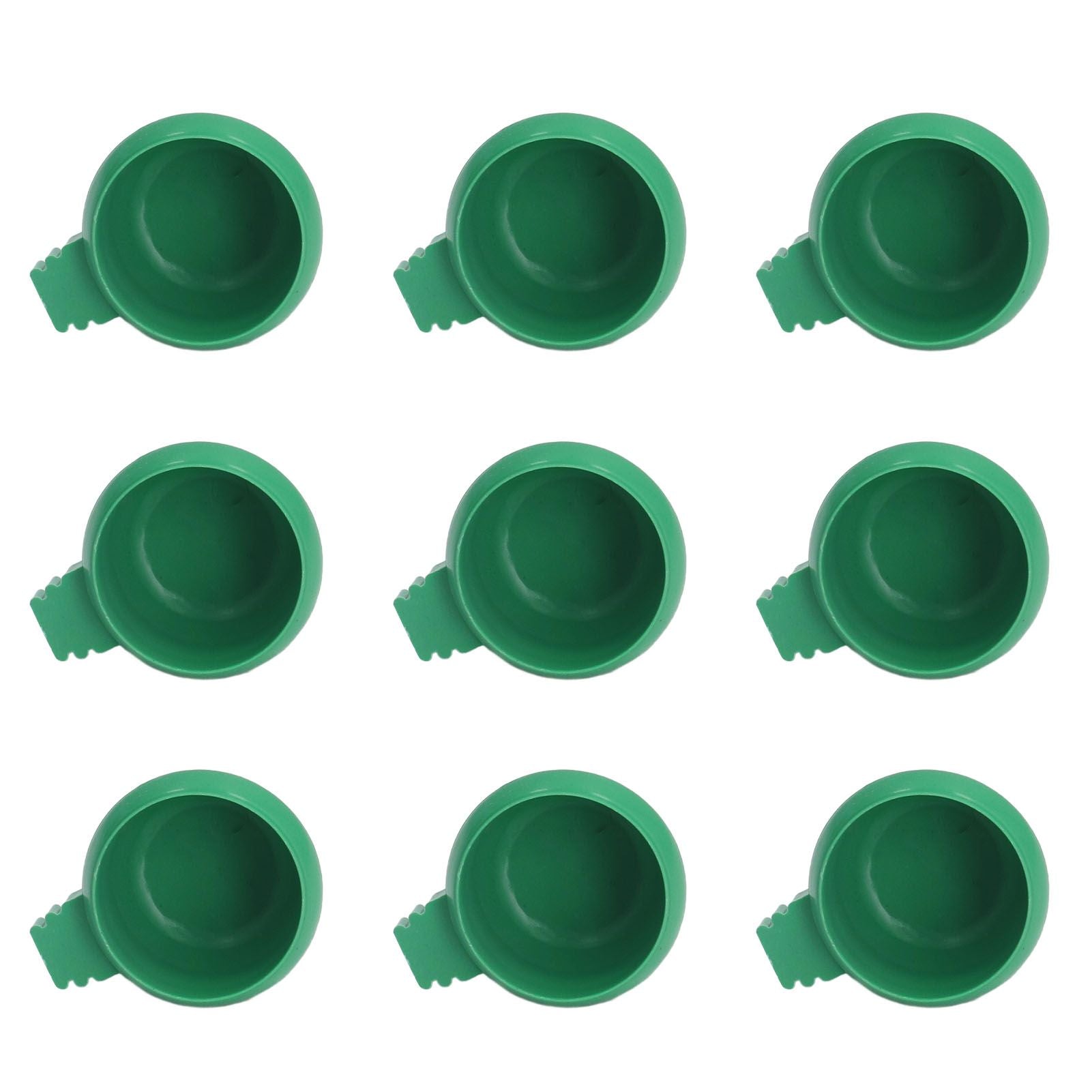 25Pcs Mini Bird Parrots Food Water Bowl Inlay Installation Round Green Parrots Small Food Water Bowl for Farms Home S - view 3