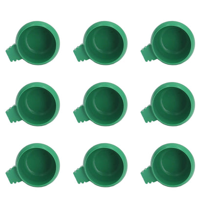 25Pcs Mini Bird Parrots Food Water Bowl Inlay Installation Round Green Parrots Small Food Water Bowl for Farms Home S - view 3