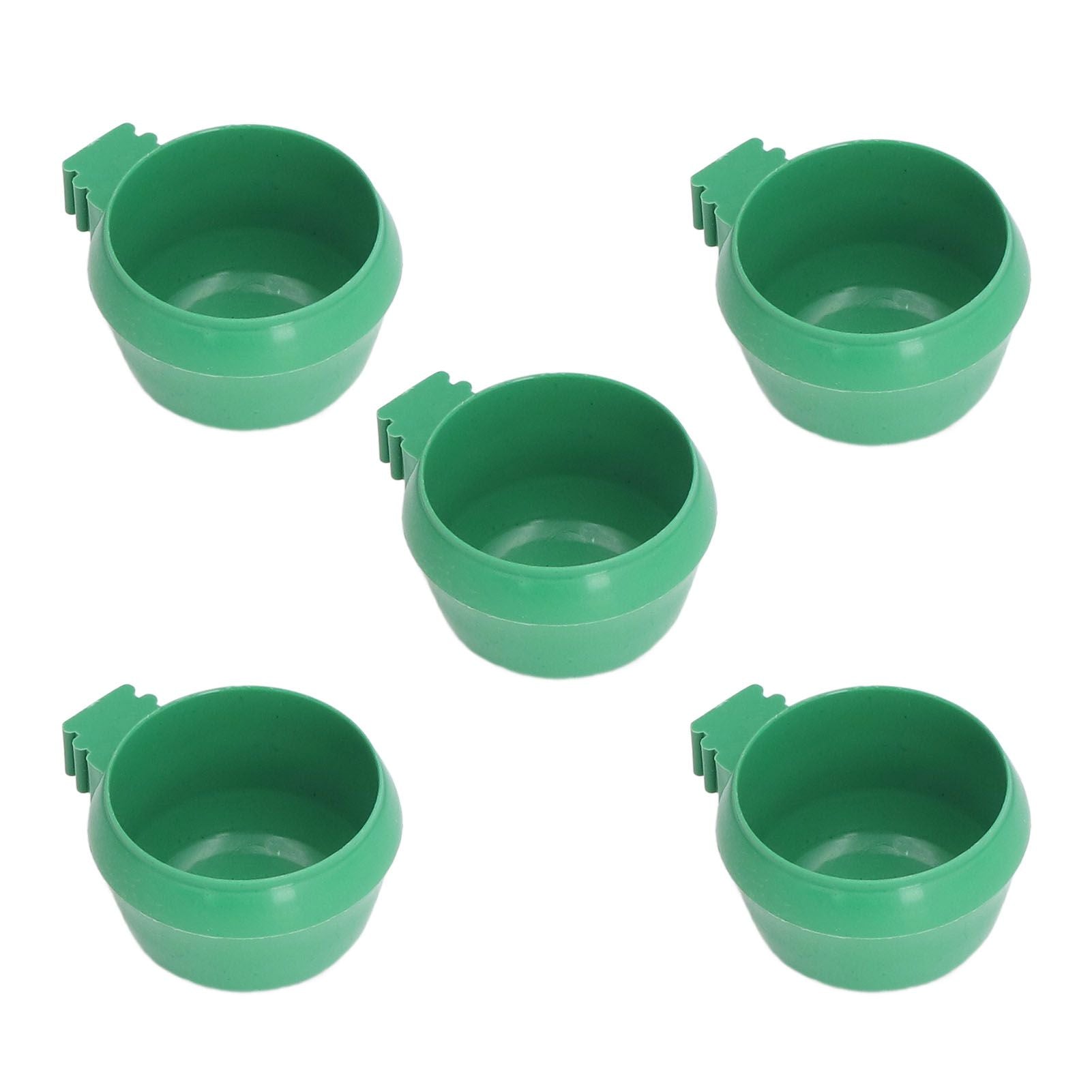 25Pcs Mini Bird Parrots Food Water Bowl Inlay Installation Round Green Parrots Small Food Water Bowl for Farms Home S - view 5