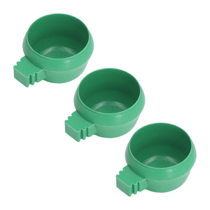 25Pcs Mini Bird Parrots Food Water Bowl Inlay Installation Round Green Parrots Small Food Water Bowl for Farms Home S - view 8