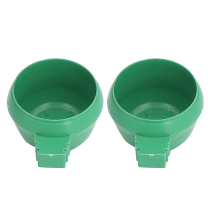 25Pcs Mini Bird Parrots Food Water Bowl Inlay Installation Round Green Parrots Small Food Water Bowl for Farms Home S - view 10