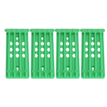 4Pcs Pigeon Leg Ring Stand 4 Column Design Large Capacity Wall Mounted Safe Durable Plastic Parrot Leg Ring Holder Green