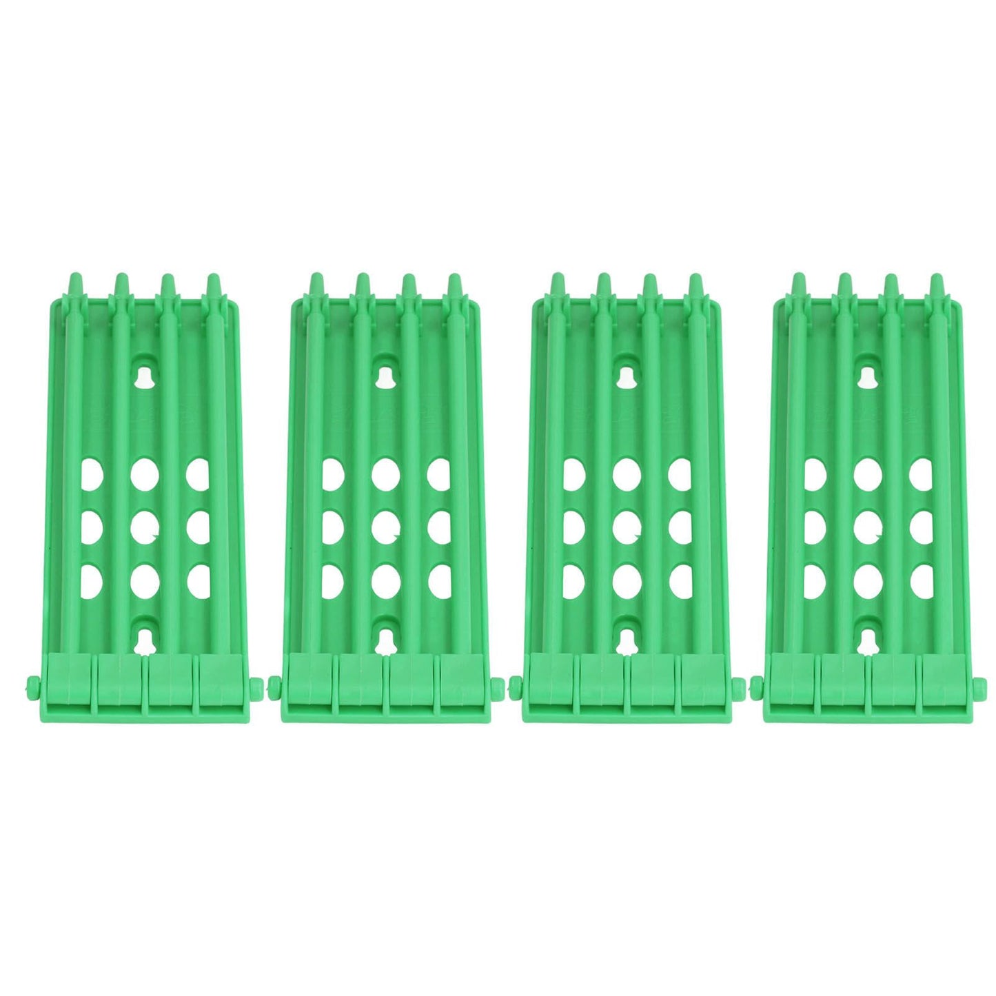 4Pcs Pigeon Leg Ring Stand 4 Column Design Large Capacity Wall Mounted Safe Durable Plastic Parrot Leg Ring Holder Green - view 2