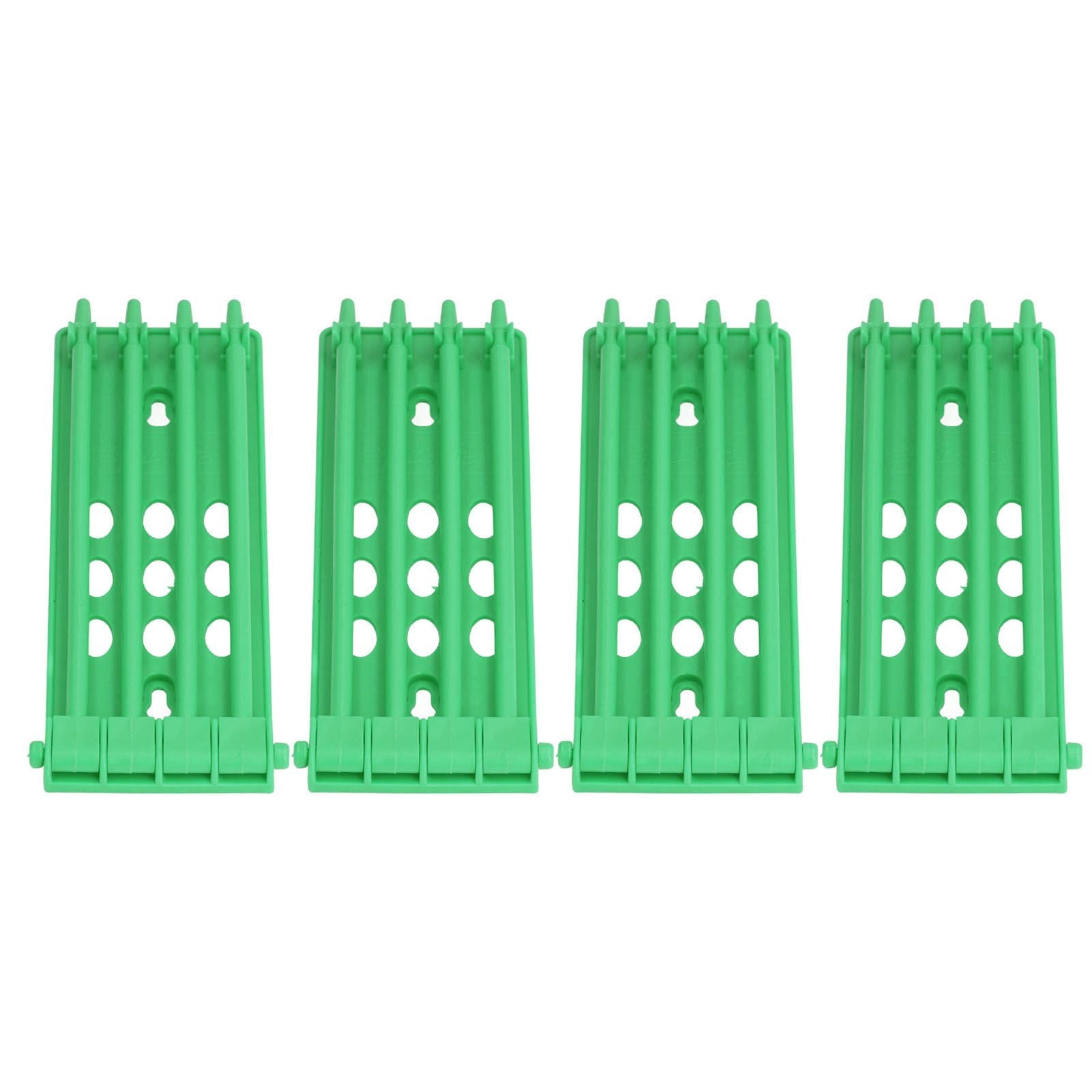 4Pcs Pigeon Leg Ring Stand 4 Column Design Large Capacity Wall Mounted Safe Durable Plastic Parrot Leg Ring Holder Green - view 2