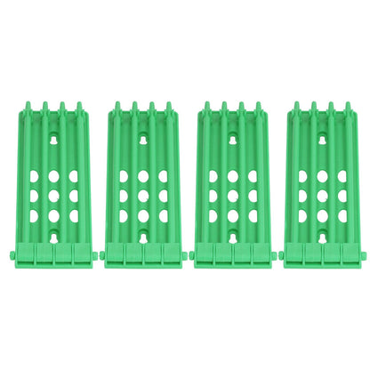 4Pcs Pigeon Leg Ring Stand 4 Column Design Large Capacity Wall Mounted Safe Durable Plastic Parrot Leg Ring Holder Green - view 2