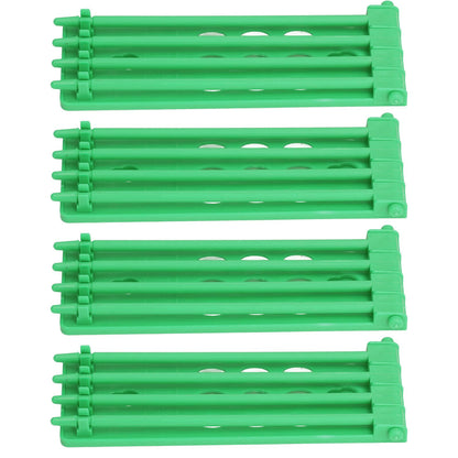 4Pcs Pigeon Leg Ring Stand 4 Column Design Large Capacity Wall Mounted Safe Durable Plastic Parrot Leg Ring Holder Green - view 4
