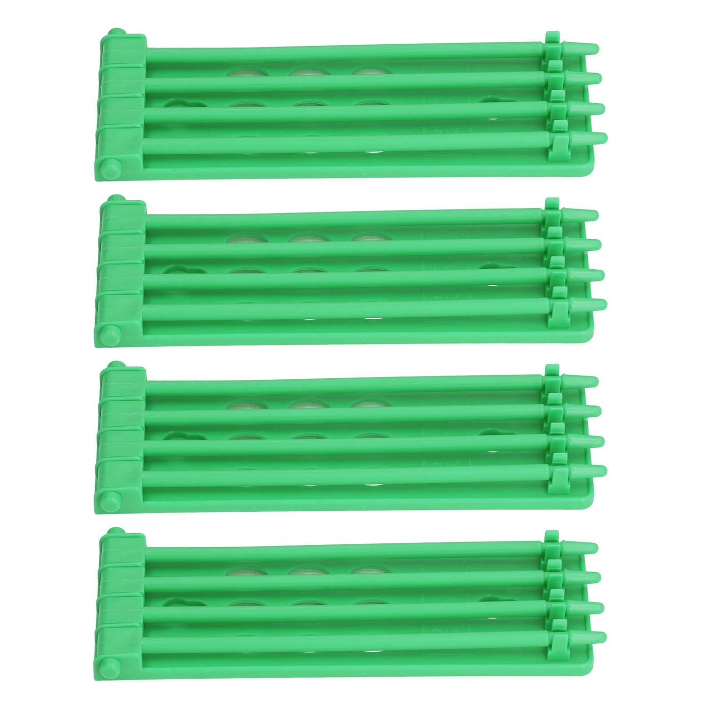 4Pcs Pigeon Leg Ring Stand 4 Column Design Large Capacity Wall Mounted Safe Durable Plastic Parrot Leg Ring Holder Green - view 5