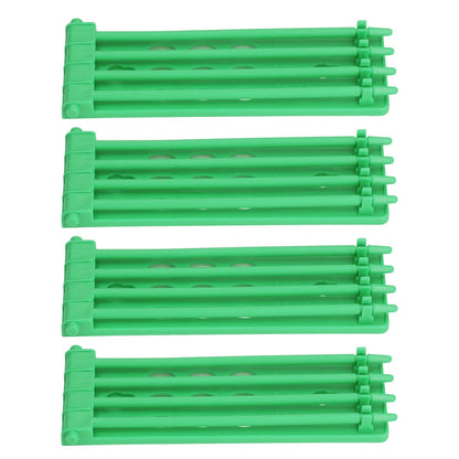 4Pcs Pigeon Leg Ring Stand 4 Column Design Large Capacity Wall Mounted Safe Durable Plastic Parrot Leg Ring Holder Green - view 5