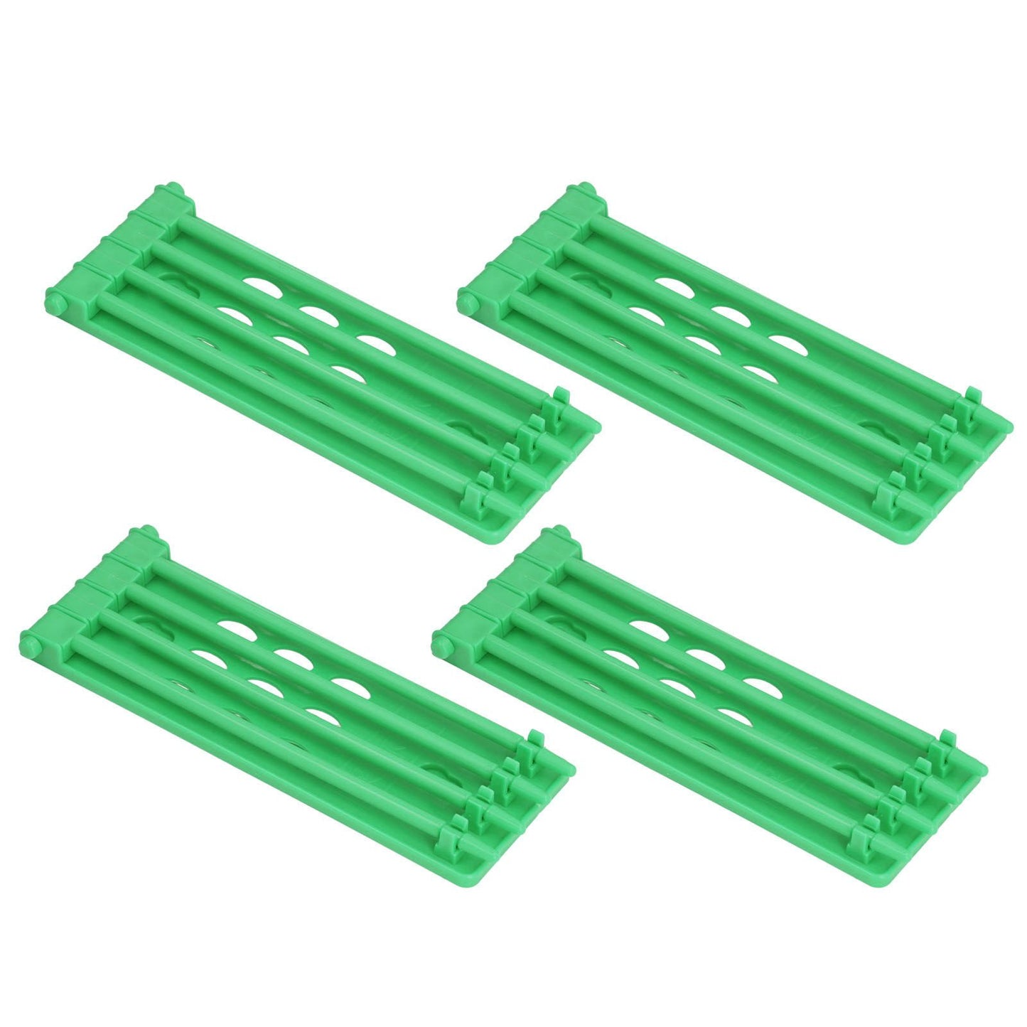 4Pcs Pigeon Leg Ring Stand 4 Column Design Large Capacity Wall Mounted Safe Durable Plastic Parrot Leg Ring Holder Green - view 6