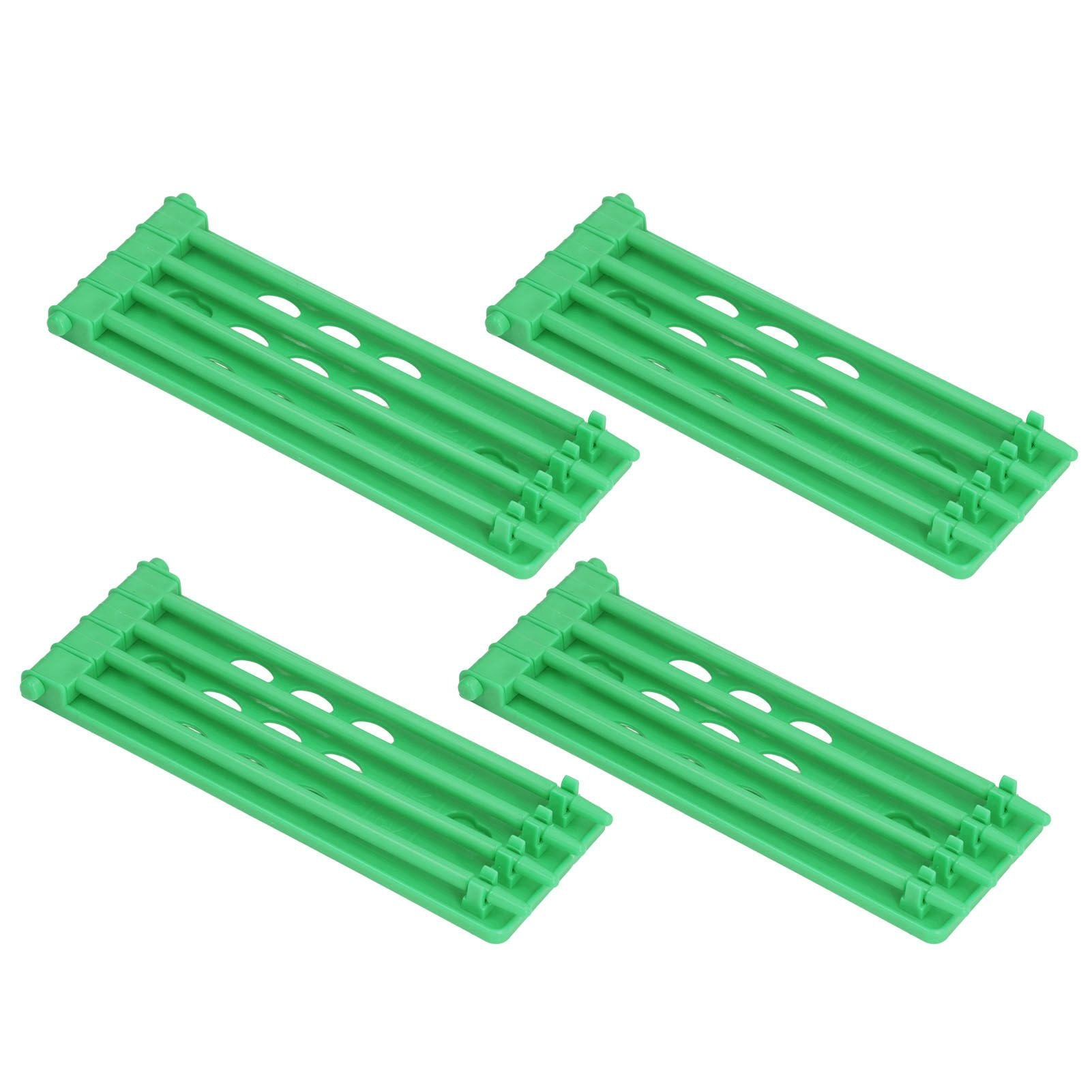 4Pcs Pigeon Leg Ring Stand 4 Column Design Large Capacity Wall Mounted Safe Durable Plastic Parrot Leg Ring Holder Green - view 6