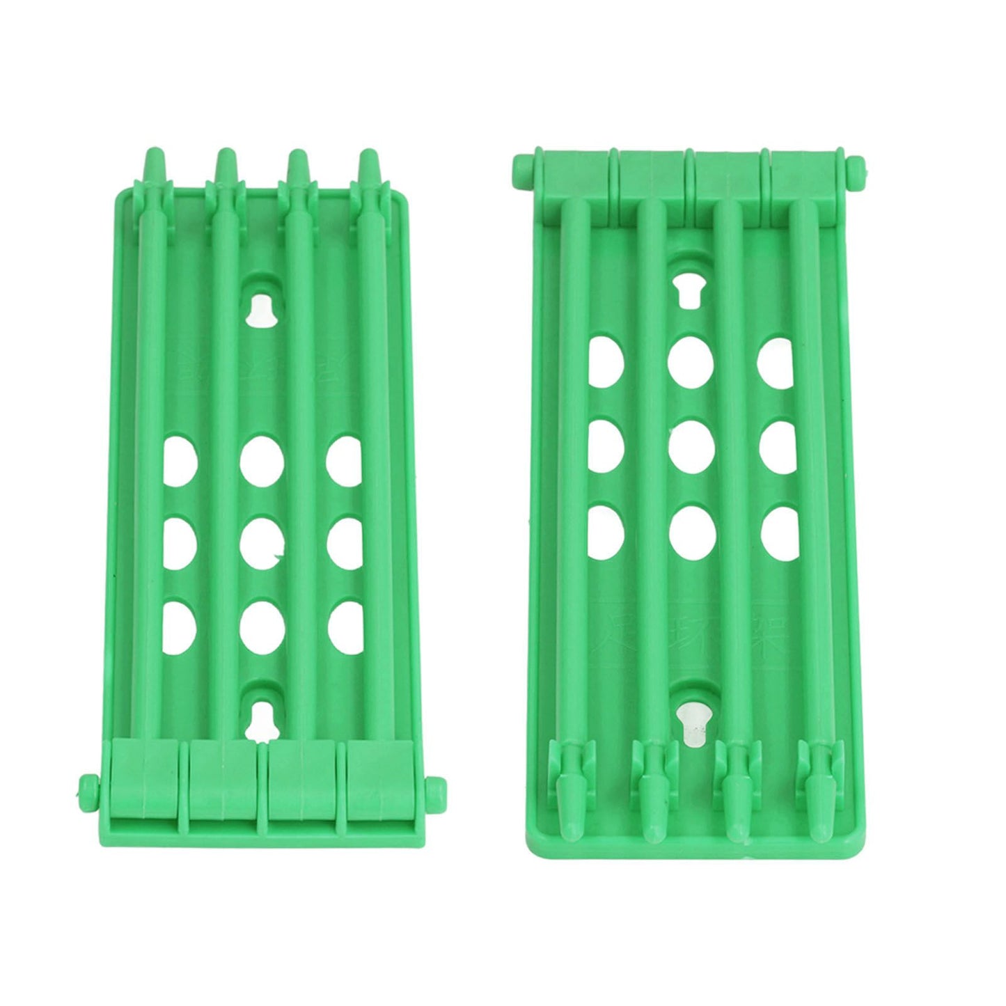 4Pcs Pigeon Leg Ring Stand 4 Column Design Large Capacity Wall Mounted Safe Durable Plastic Parrot Leg Ring Holder Green - view 8