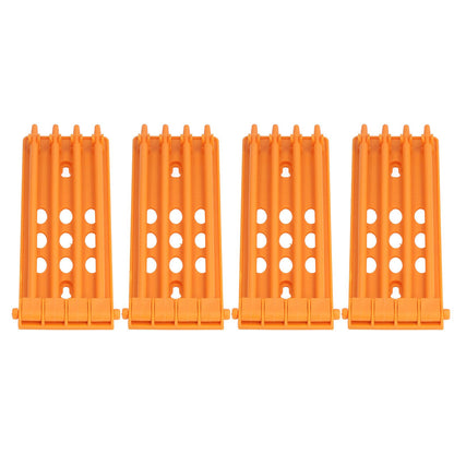 4Pcs Pigeon Leg Ring Stand 4 Column Design Large Capacity Wall Mounted Safe Durable Plastic Parrot Leg Ring Holder Yellow - view 2