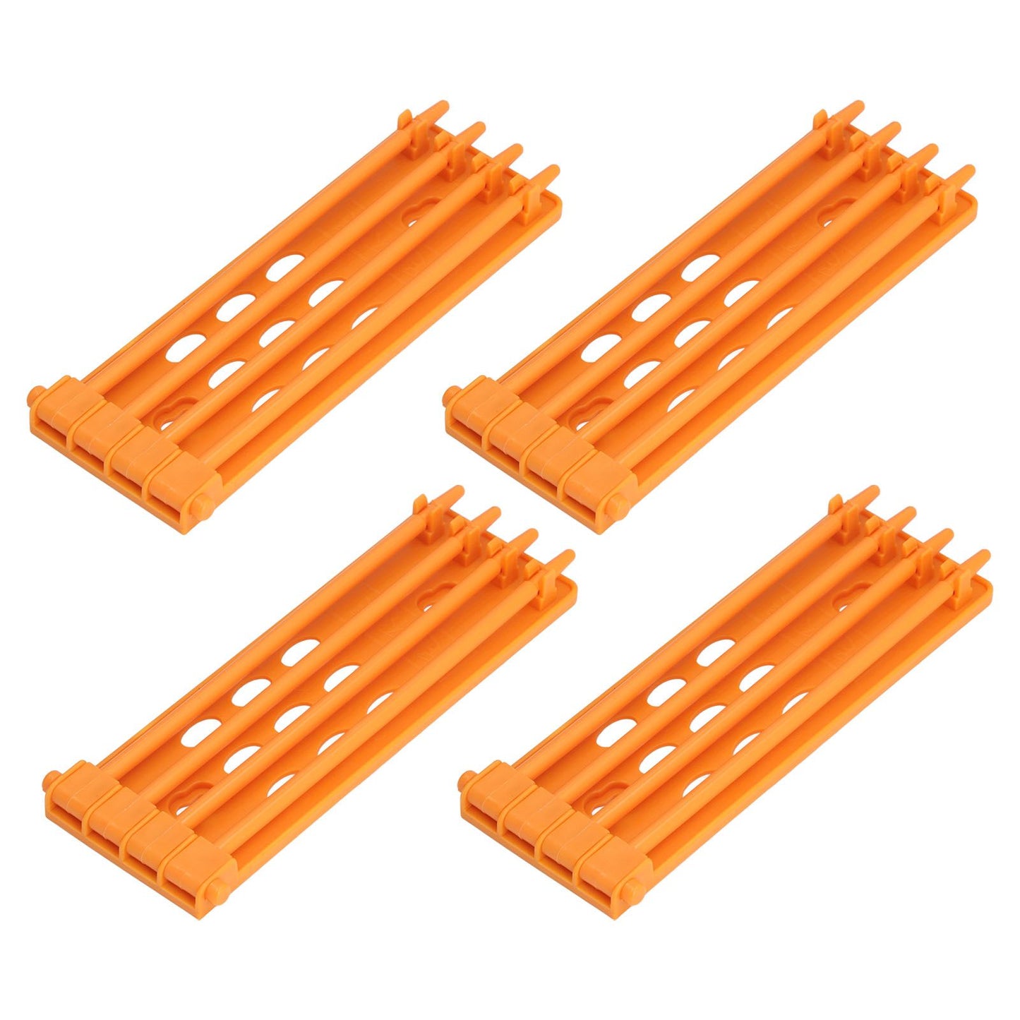 4Pcs Pigeon Leg Ring Stand 4 Column Design Large Capacity Wall Mounted Safe Durable Plastic Parrot Leg Ring Holder Yellow - view 3