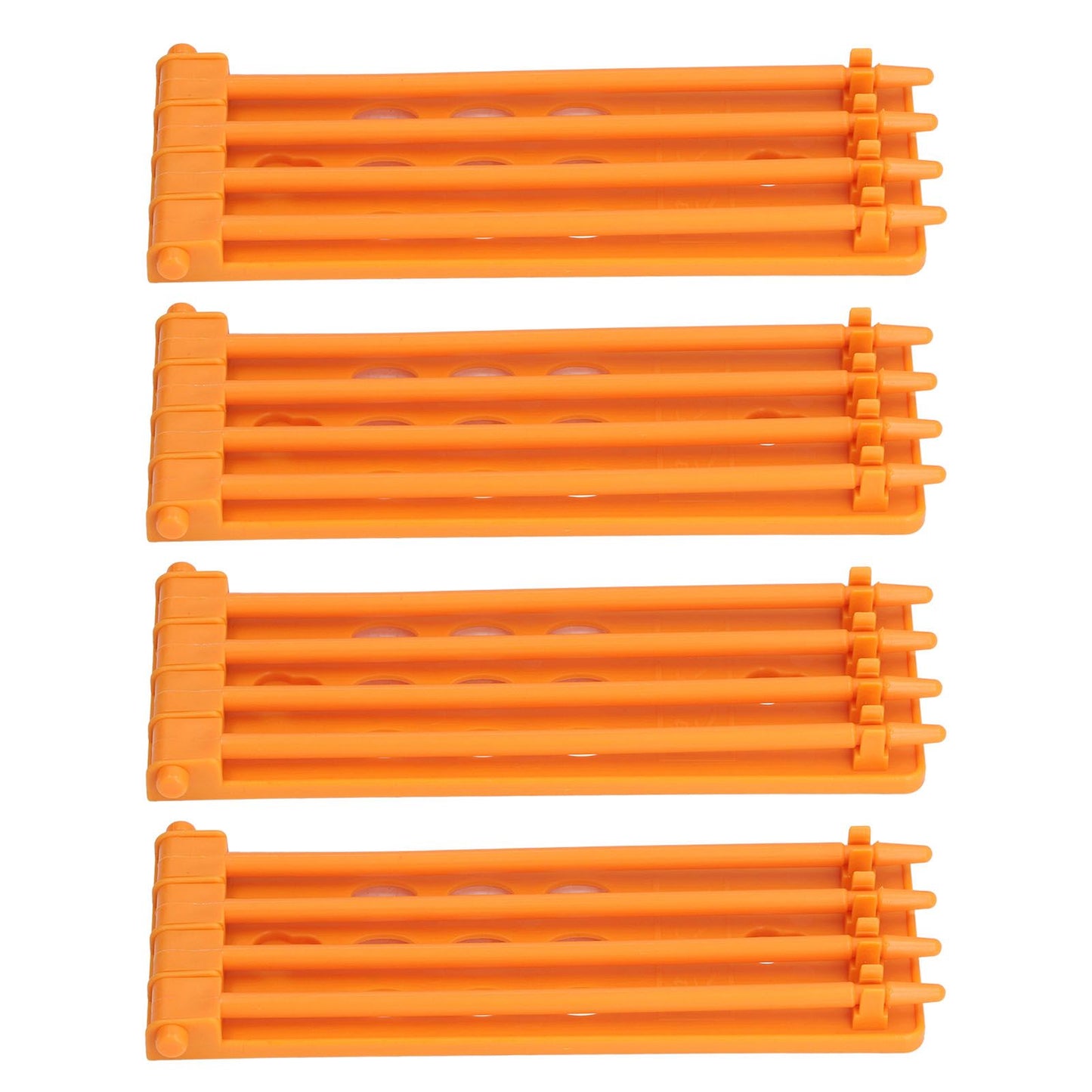 4Pcs Pigeon Leg Ring Stand 4 Column Design Large Capacity Wall Mounted Safe Durable Plastic Parrot Leg Ring Holder Yellow - view 5