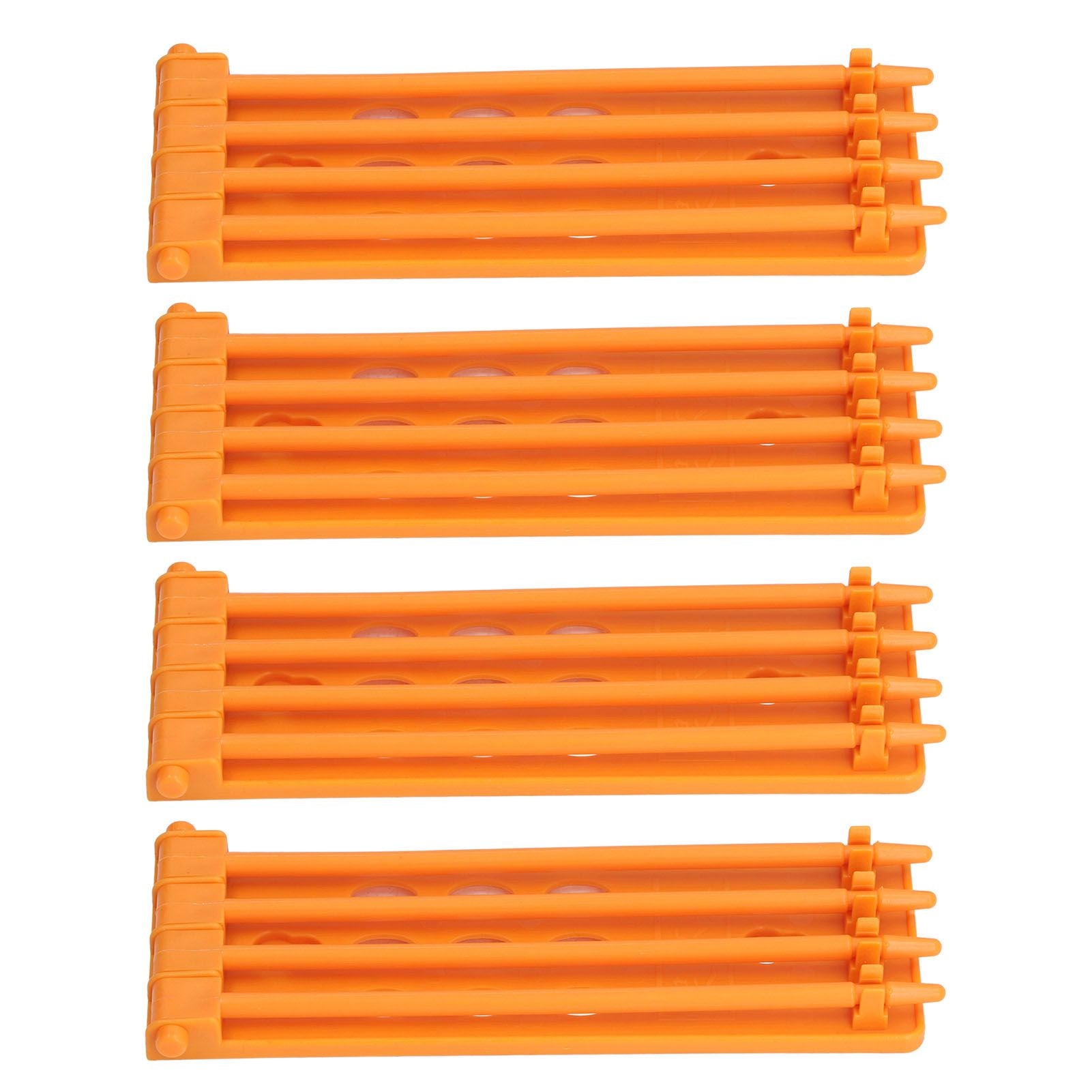 4Pcs Pigeon Leg Ring Stand 4 Column Design Large Capacity Wall Mounted Safe Durable Plastic Parrot Leg Ring Holder Yellow - view 5