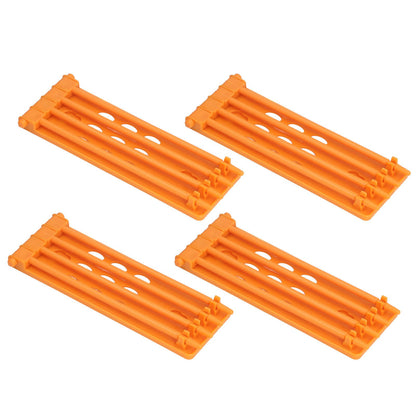 4Pcs Pigeon Leg Ring Stand 4 Column Design Large Capacity Wall Mounted Safe Durable Plastic Parrot Leg Ring Holder Yellow - view 6