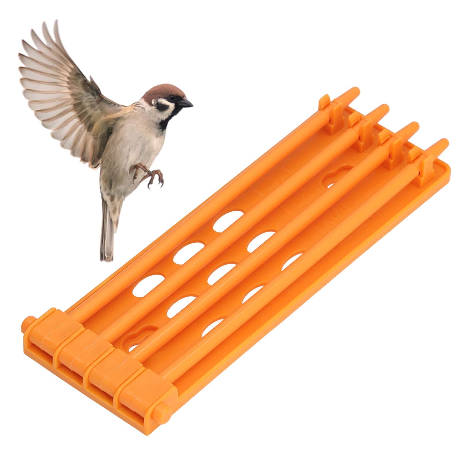 4Pcs Pigeon Leg Ring Stand 4 Column Design Large Capacity Wall Mounted Safe Durable Plastic Parrot Leg Ring Holder Yellow - view 10