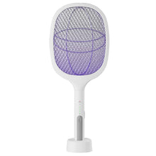 Electric Mosquito Swatter 5V 1A Rechargeable Efficient 2 in 1 Electric Mosquito Bat with LED Light for Home White