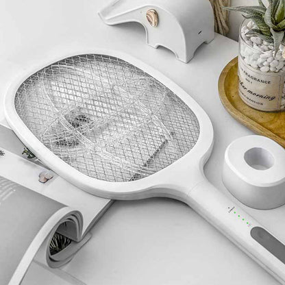 Electric Mosquito Swatter 5V 1A Rechargeable Efficient 2 in 1 Electric Mosquito Bat with LED Light for Home White - view 8